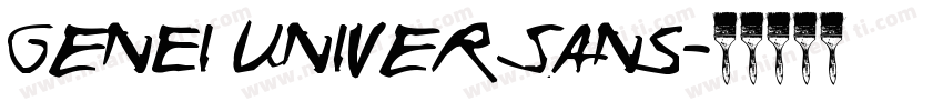 GenEi Univer Sans字体转换